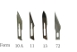 Preview: Spare blades form 11, 72, 33 and 10a