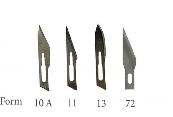 Spare blades form 11, 72, 33 and 10a