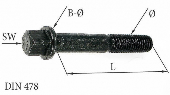 Square headed screws M8 black