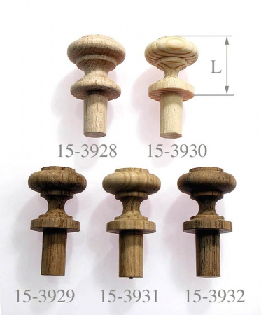 Holzknöpfe für Registerhebel 25 x 25mm