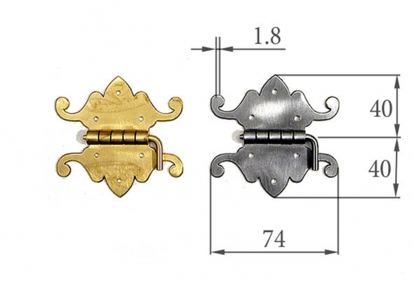 Hinge Dulcken 1750 small