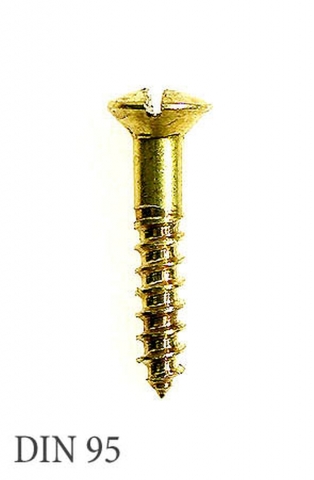 Wood screws DIN 95 brass