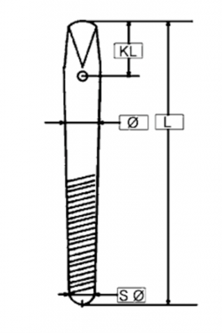 Wrestpins square head with cone