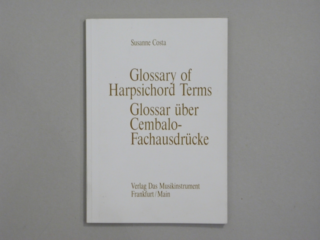 Book, Glossary über Cembalo-Ausdrücke, Costa Susanne