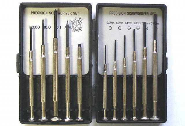 Screw drivers set with 11 parts