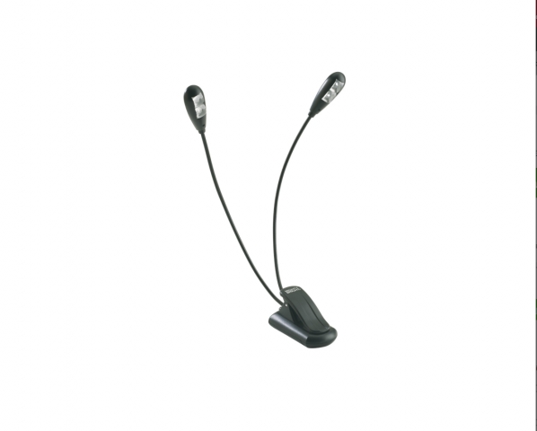 Clip-on music light with 2 LEDs, black