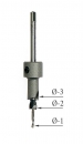 Stepped drill for making precise key guidings